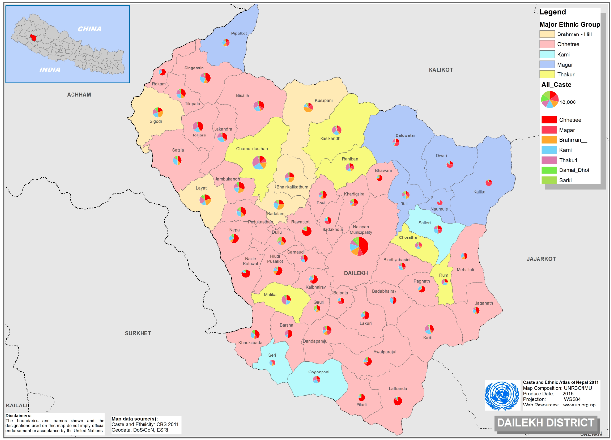 Dailekh In Nepal Map Caste And Ethnicity-Dailekh | Un Nepal Information Platform