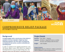 This image in the cover page shows the women carrying relief package during COVID-19