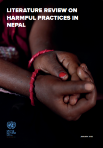 This is the cover page of the report which show woman holding her hand.